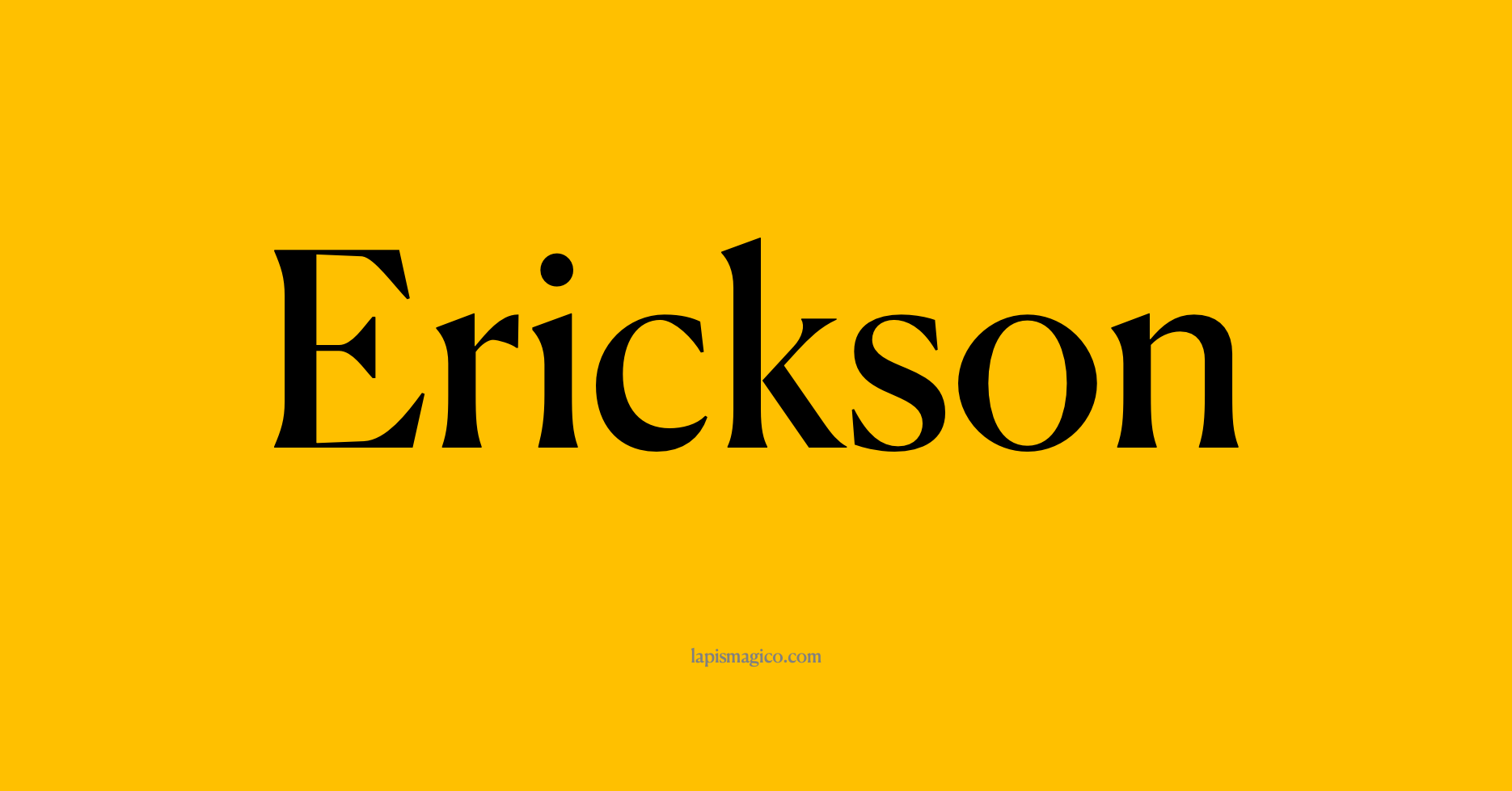 Nome Erickson, ficha divertida com pontilhado para crianças