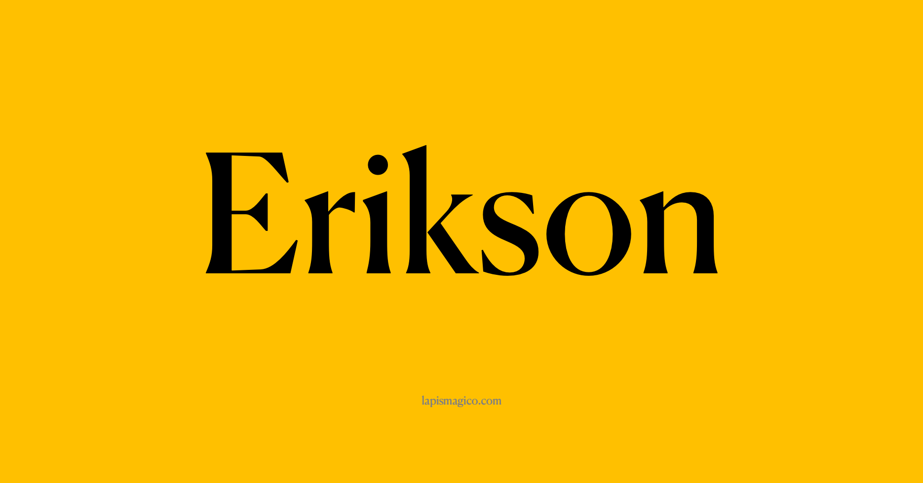 Nome Erikson, ficha divertida com pontilhado para crianças