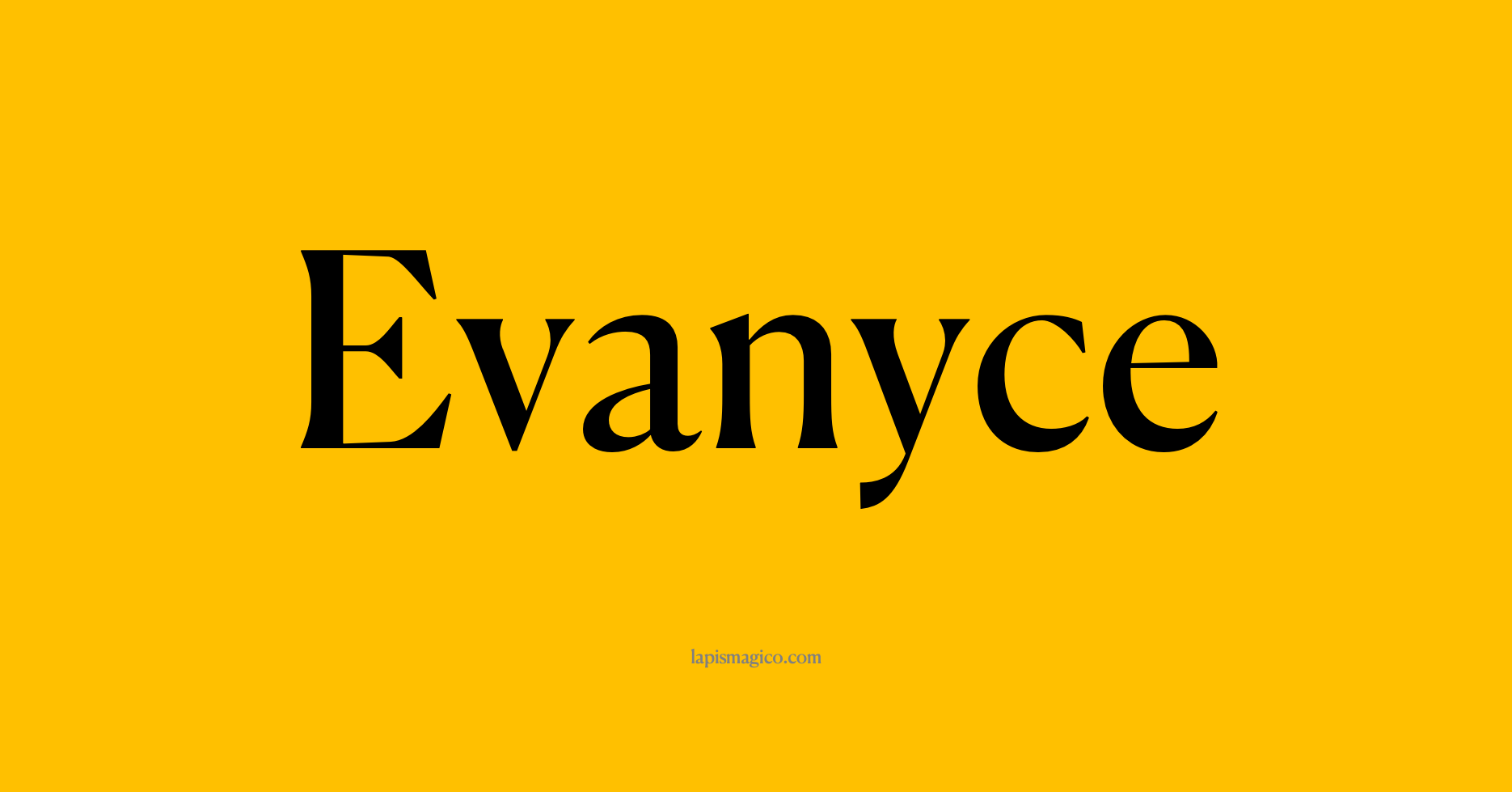 Nome Evanyce, ficha divertida com pontilhado para crianças