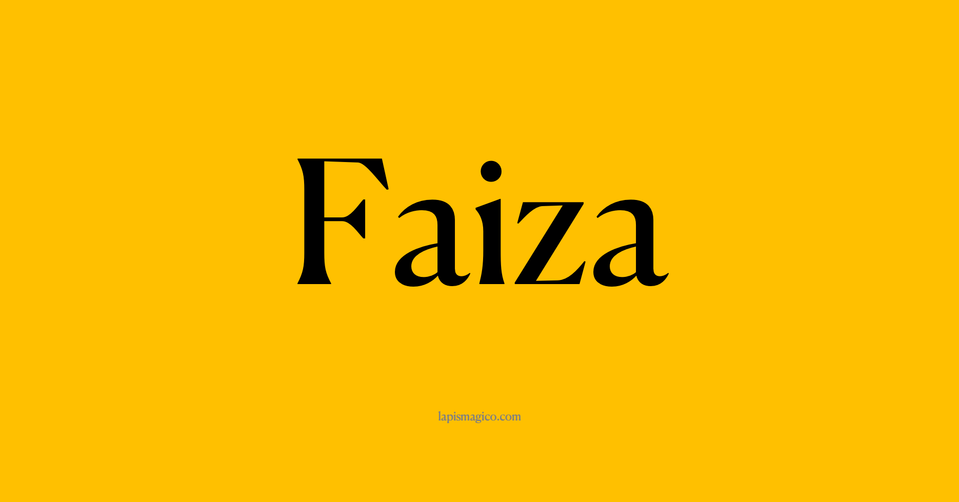 Nome Faiza, ficha divertida com pontilhado para crianças