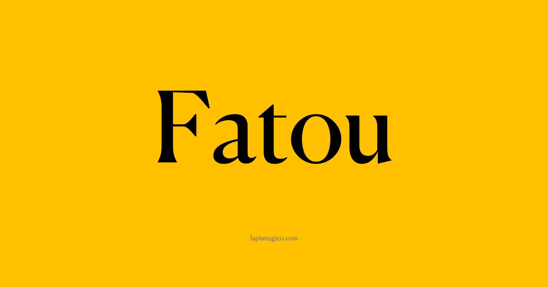 Nome Fatou, ficha divertida com pontilhado para crianças
