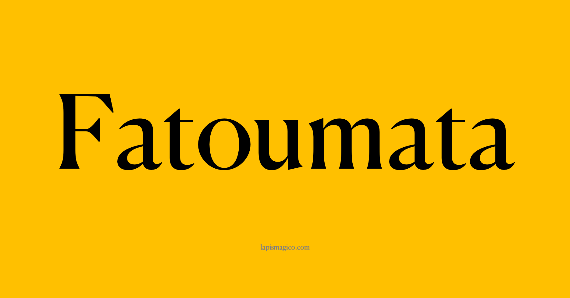 Nome Fatoumata, ficha divertida com pontilhado para crianças