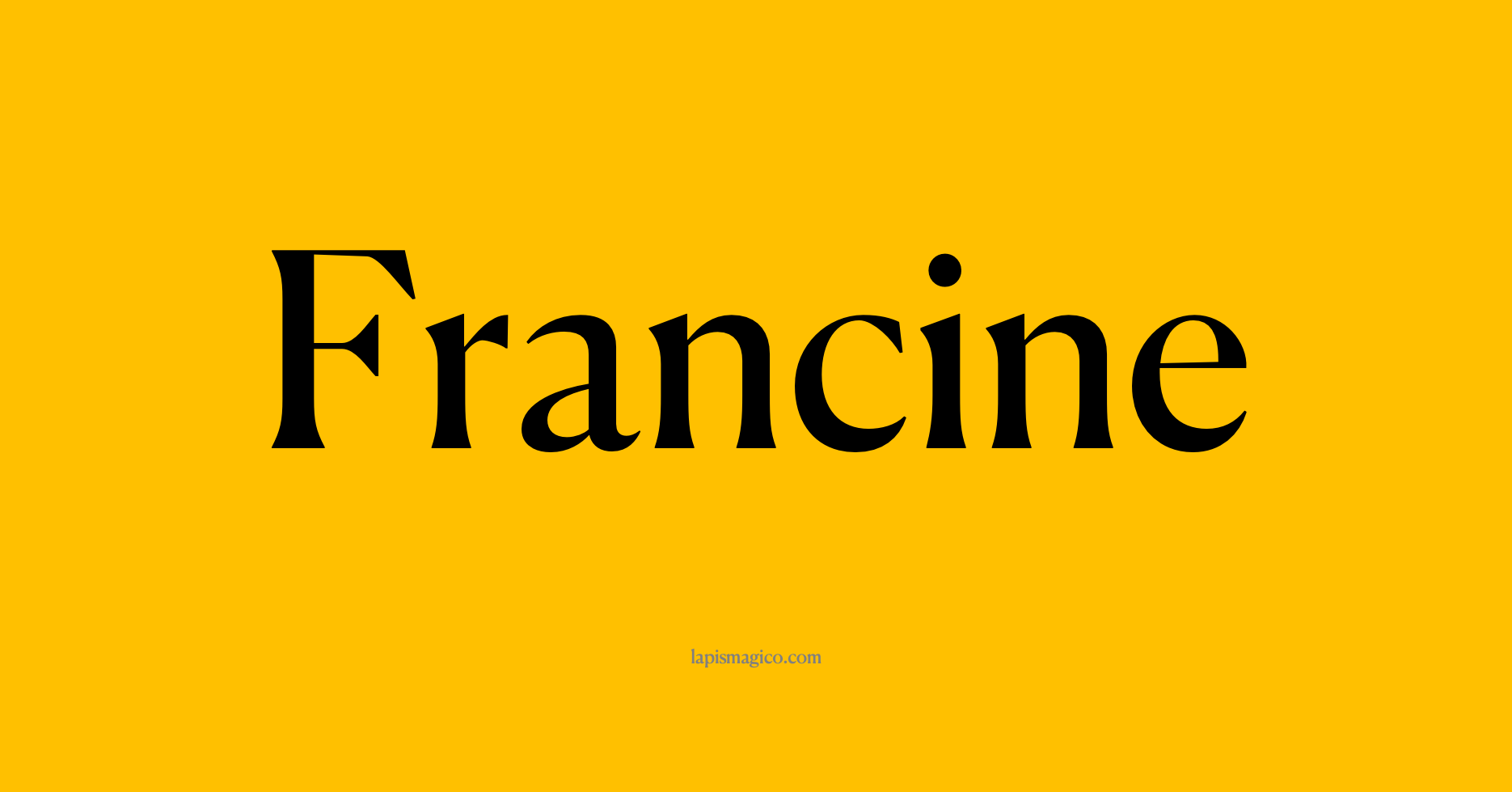Nome Francine, ficha divertida com pontilhado para crianças