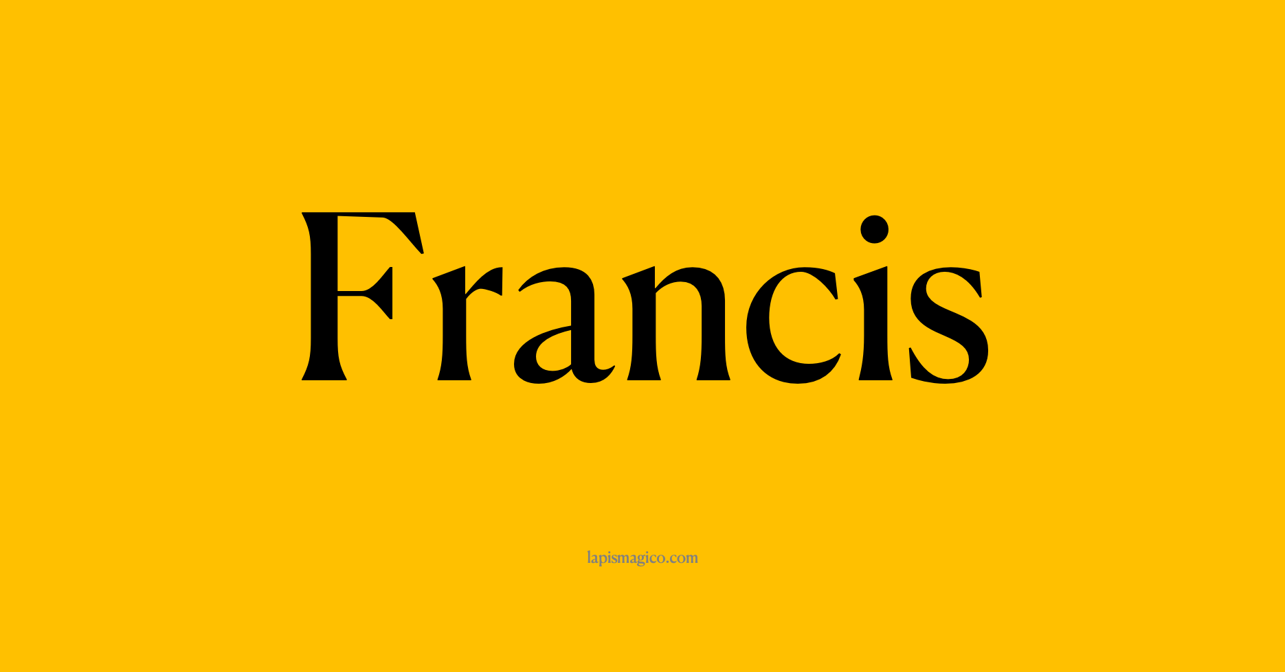 Nome Francis, ficha divertida com pontilhado para crianças
