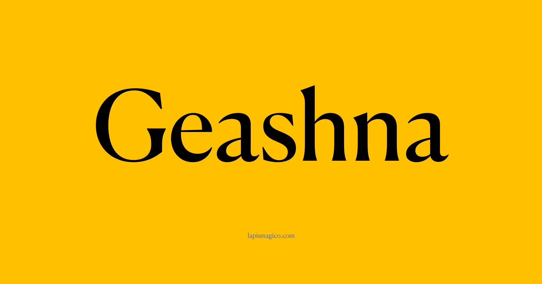 Nome Geashna, ficha divertida com pontilhado para crianças