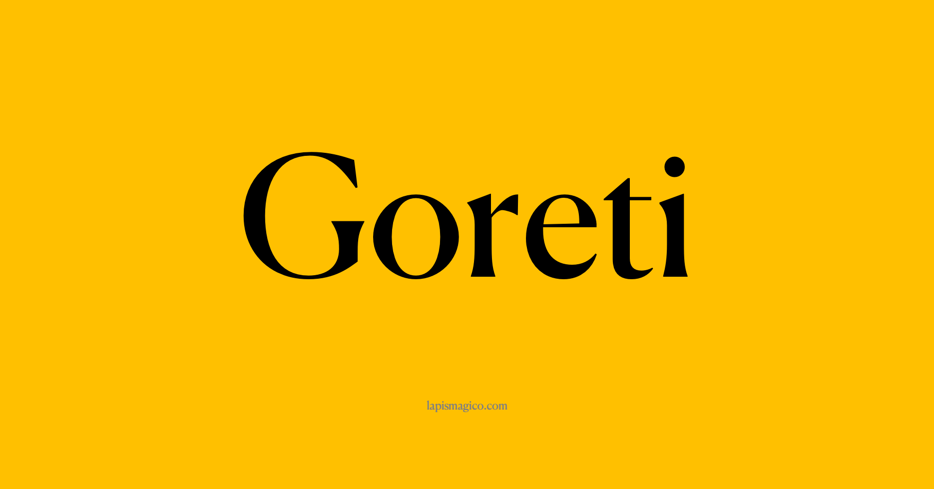 Nome Goreti, ficha divertida com pontilhado para crianças
