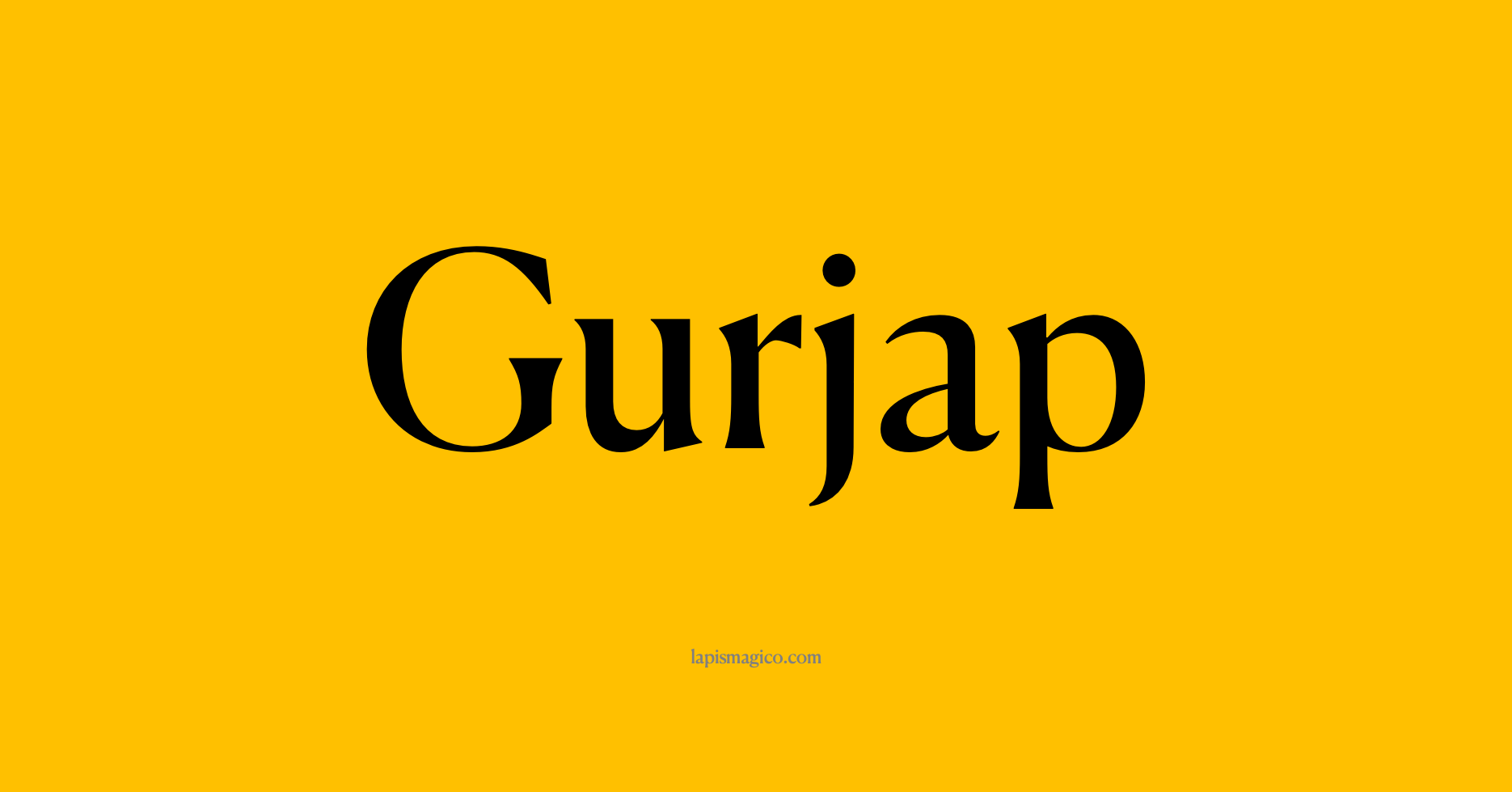 Nome Gurjap, ficha divertida com pontilhado para crianças