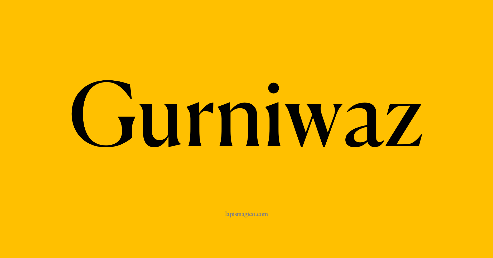 Nome Gurniwaz, ficha divertida com pontilhado para crianças