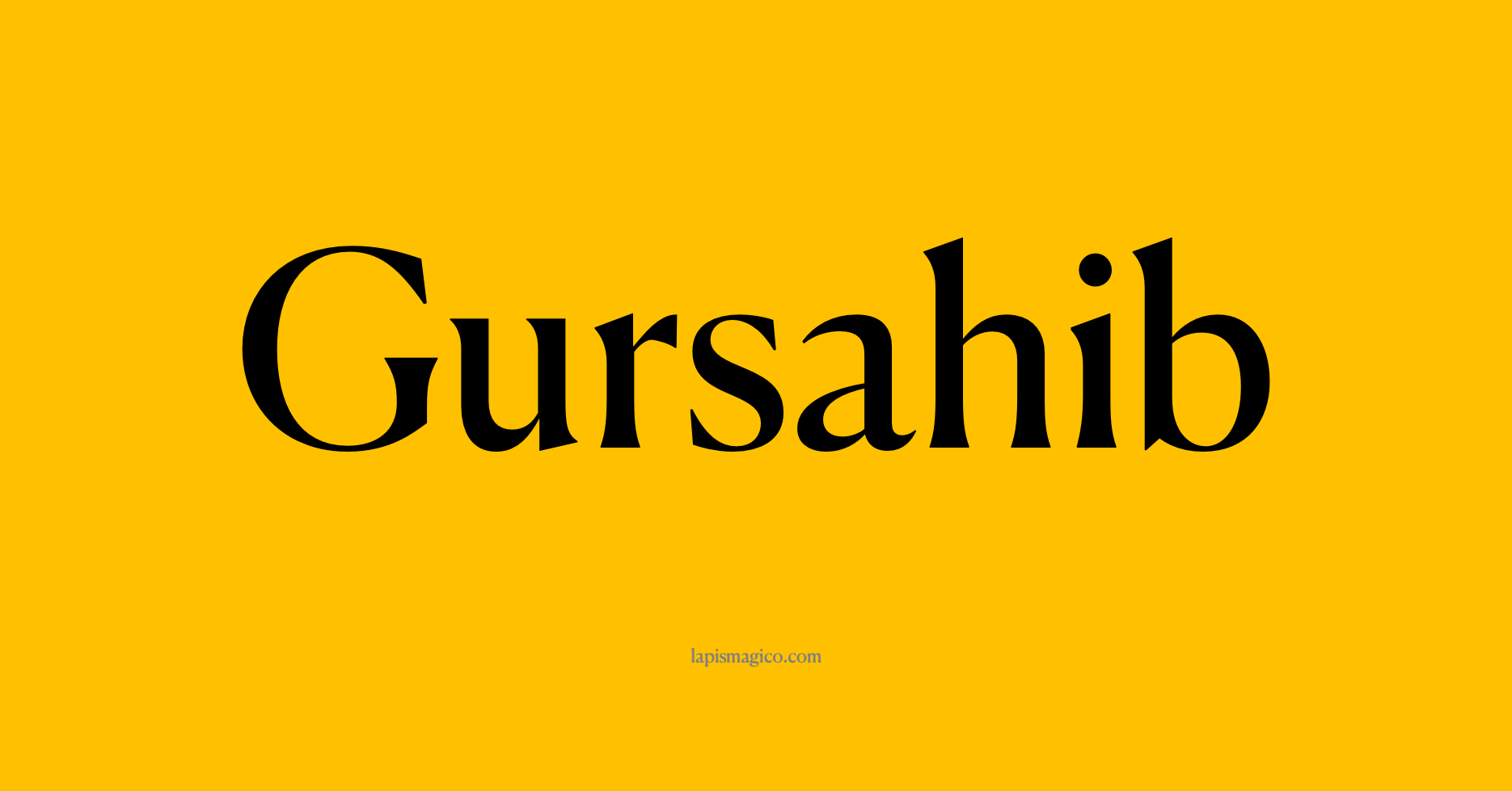 Nome Gursahib, ficha divertida com pontilhado para crianças