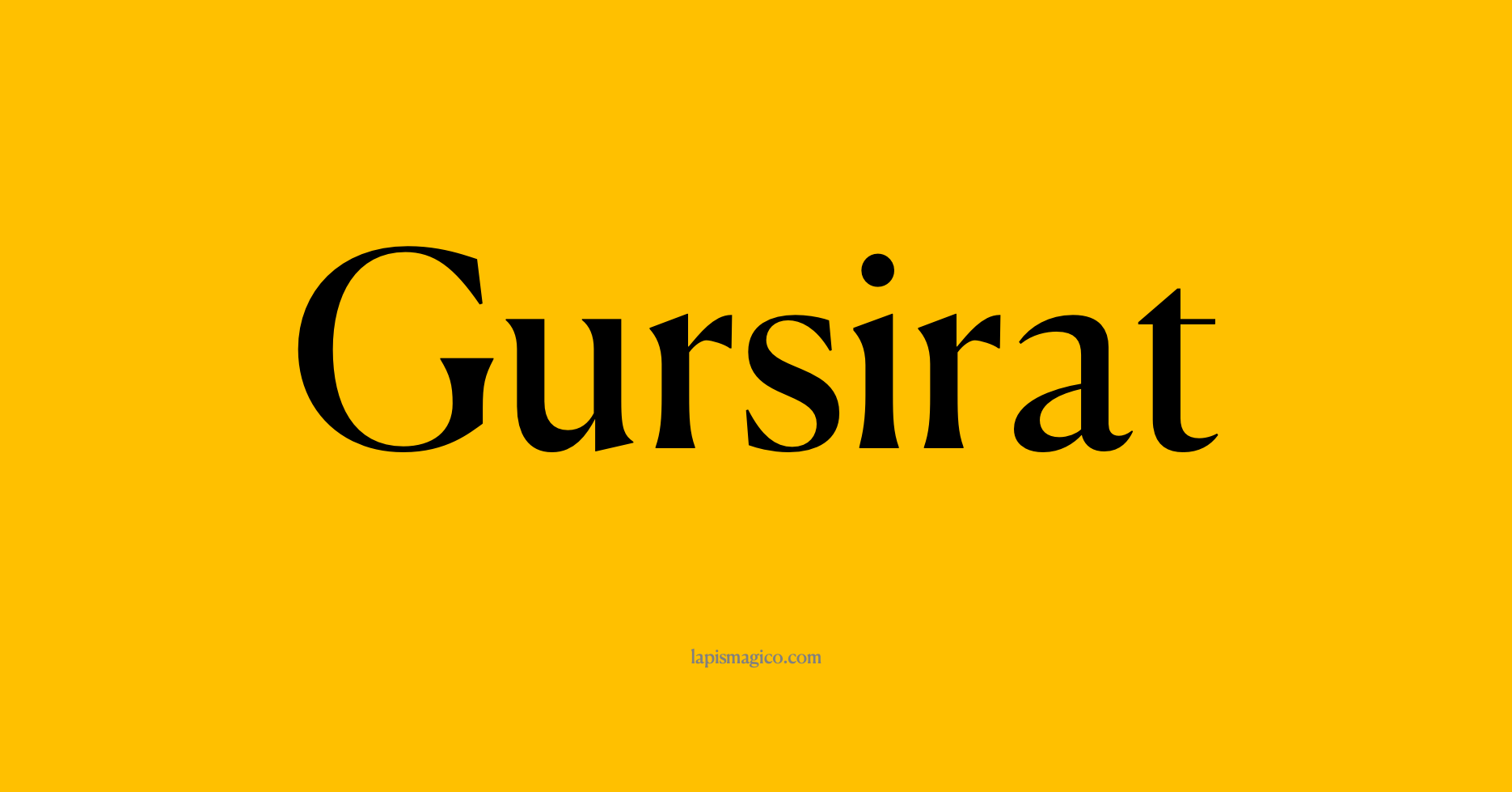Nome Gursirat, ficha divertida com pontilhado para crianças
