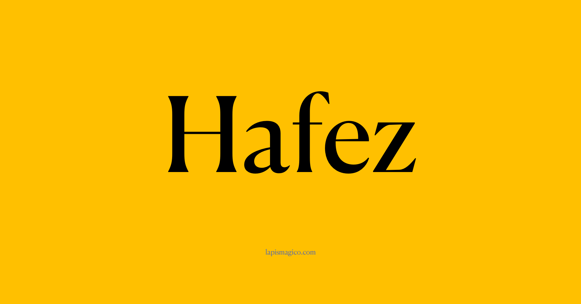 Nome Hafez, ficha divertida com pontilhado para crianças