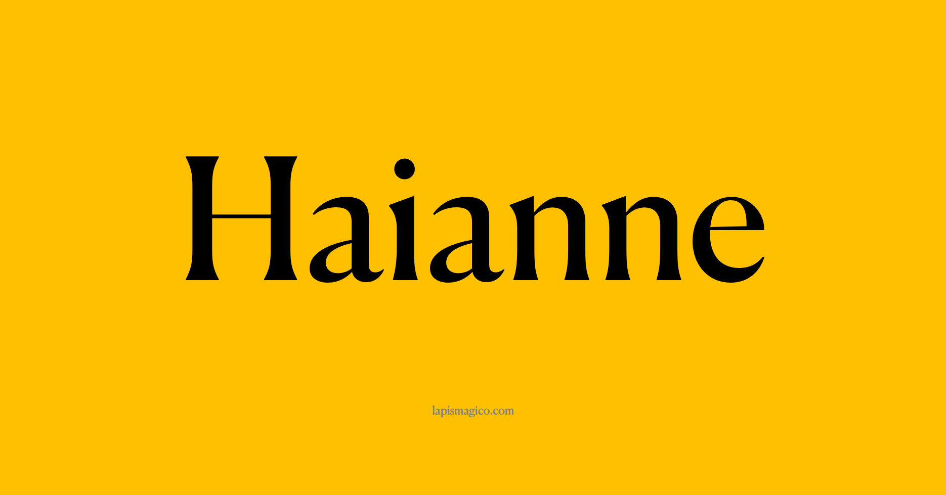 Nome Haianne, ficha divertida com pontilhado para crianças