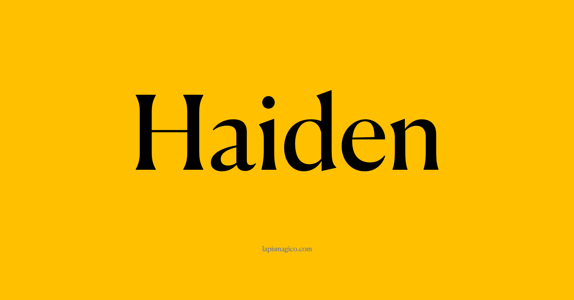 Nome Haiden, ficha divertida com pontilhado para crianças