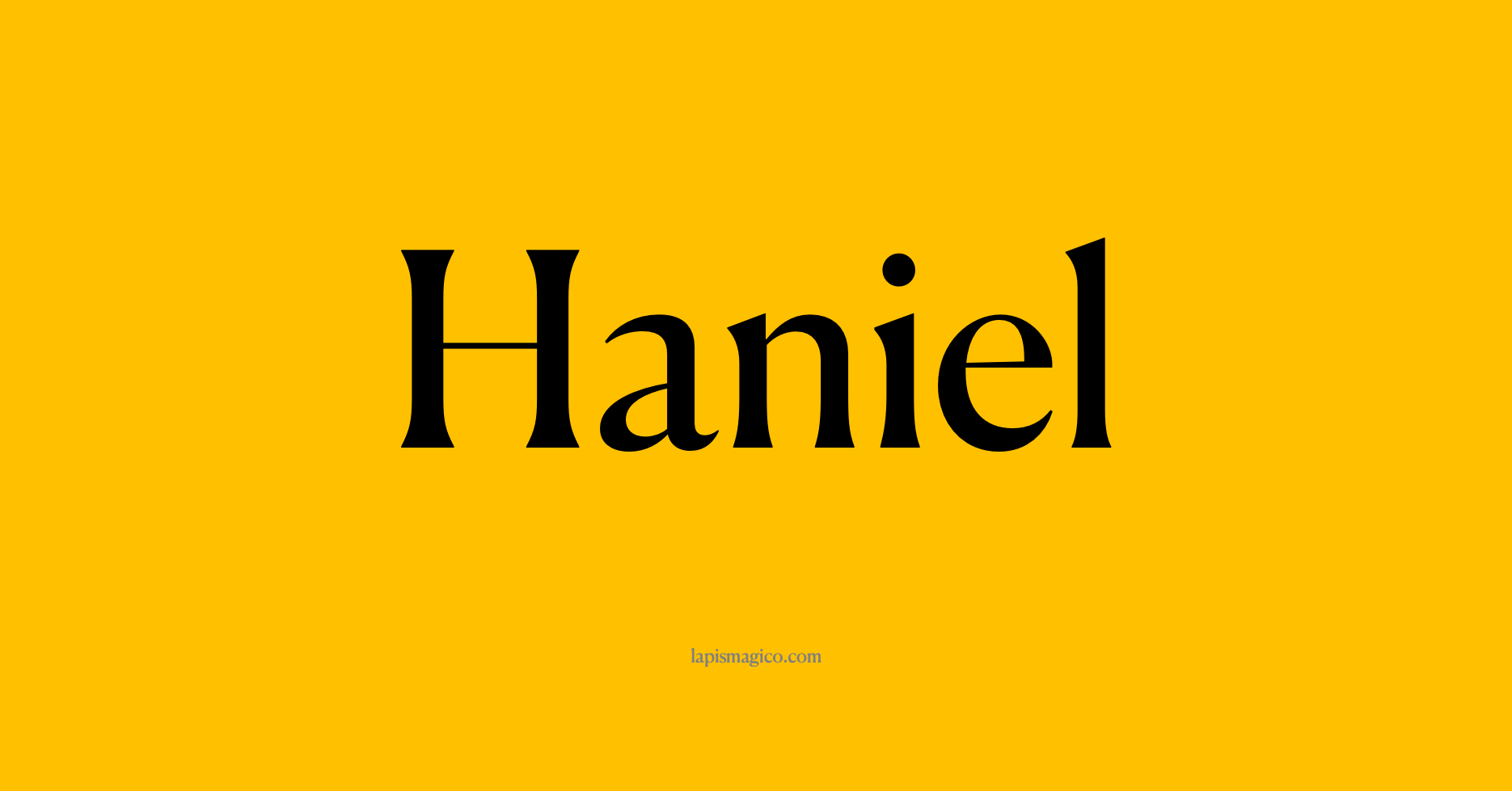 Nome Haniel, ficha divertida com pontilhado para crianças
