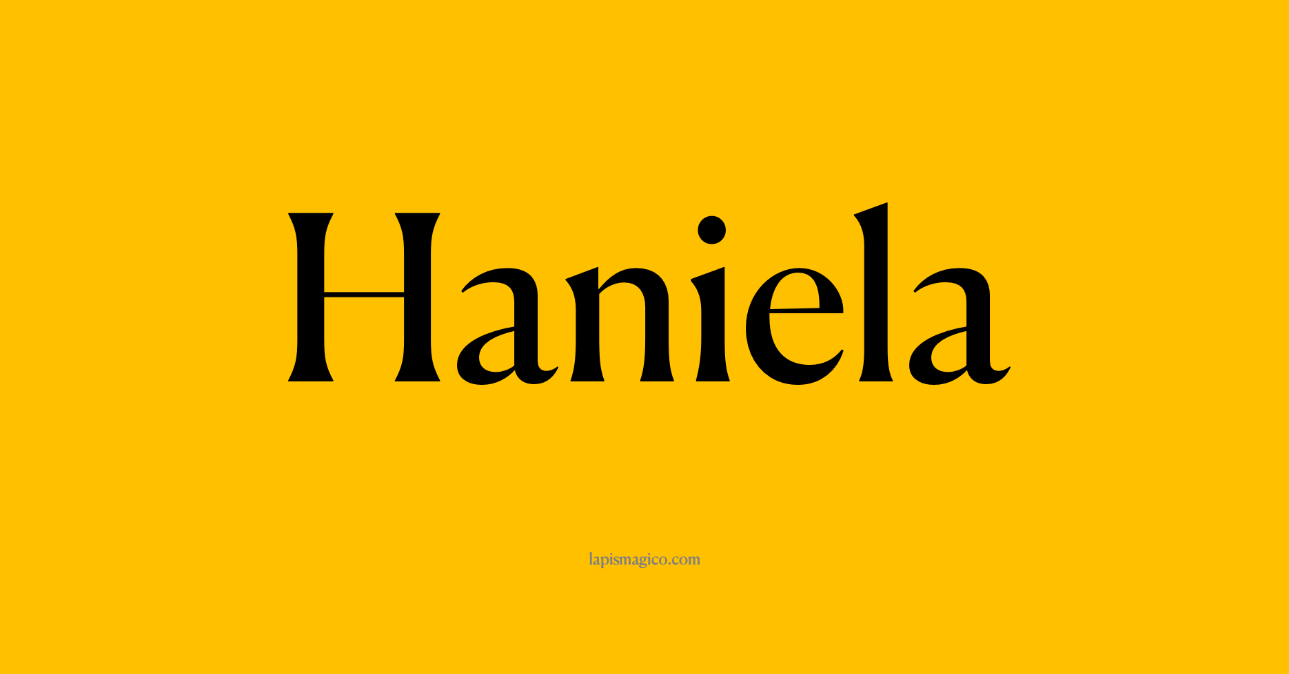 Nome Haniela, ficha divertida com pontilhado para crianças
