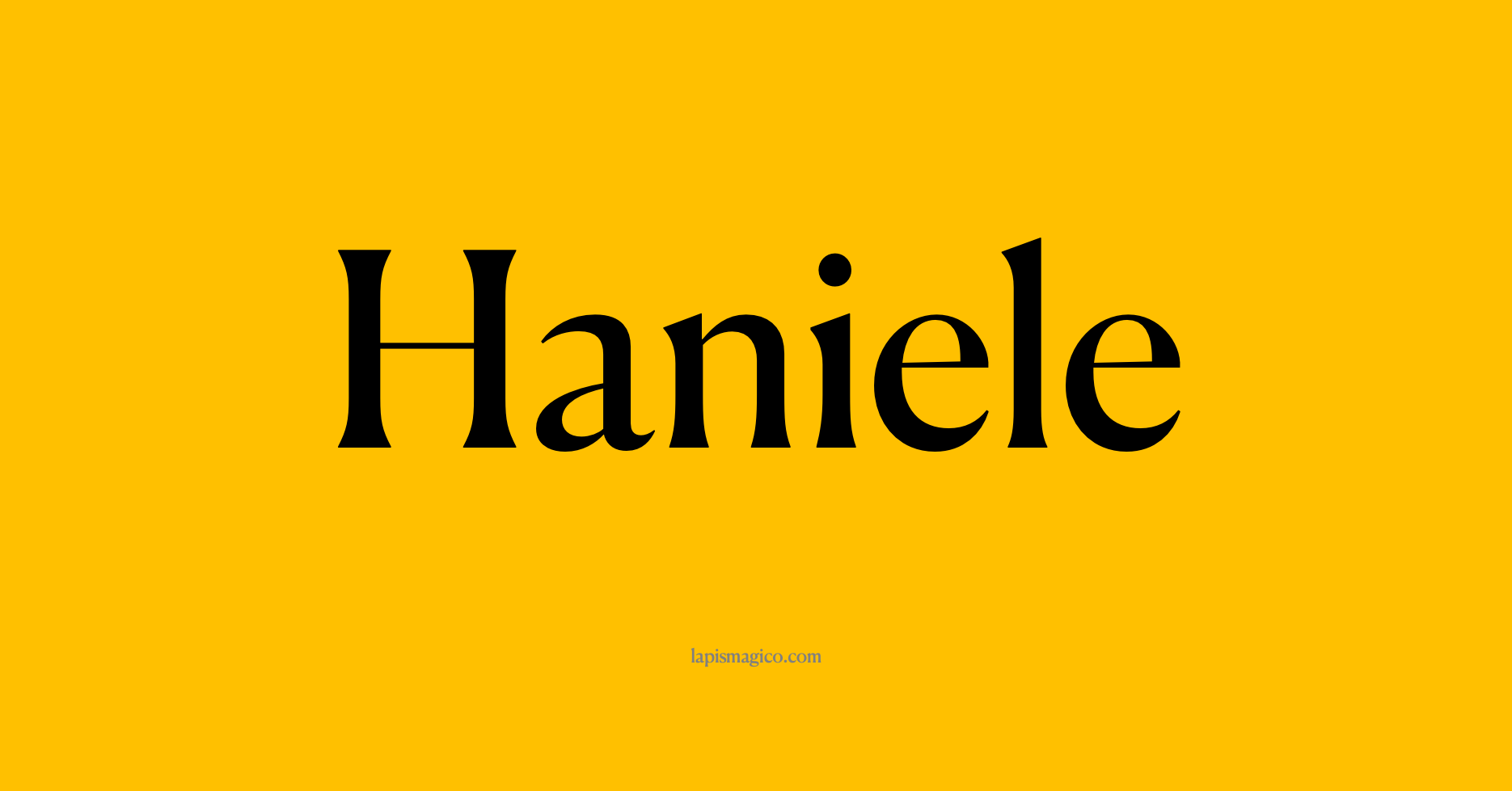 Nome Haniele, ficha divertida com pontilhado para crianças