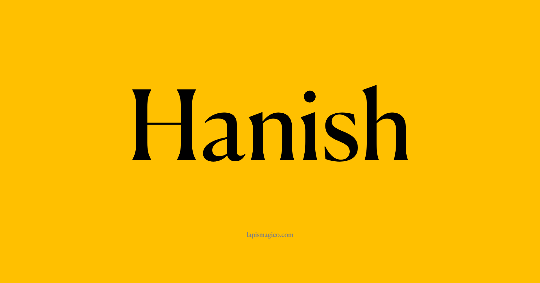 Nome Hanish, ficha divertida com pontilhado para crianças