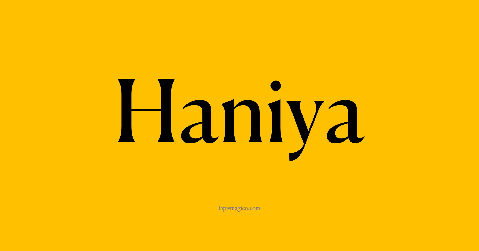 Nome Haniya, ficha divertida com pontilhado para crianças