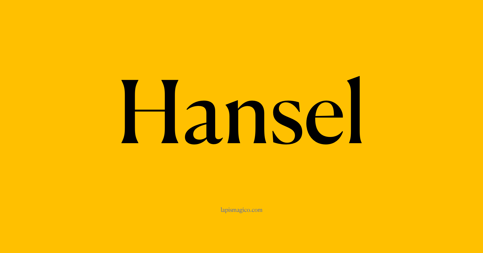Nome Hansel, ficha divertida com pontilhado para crianças