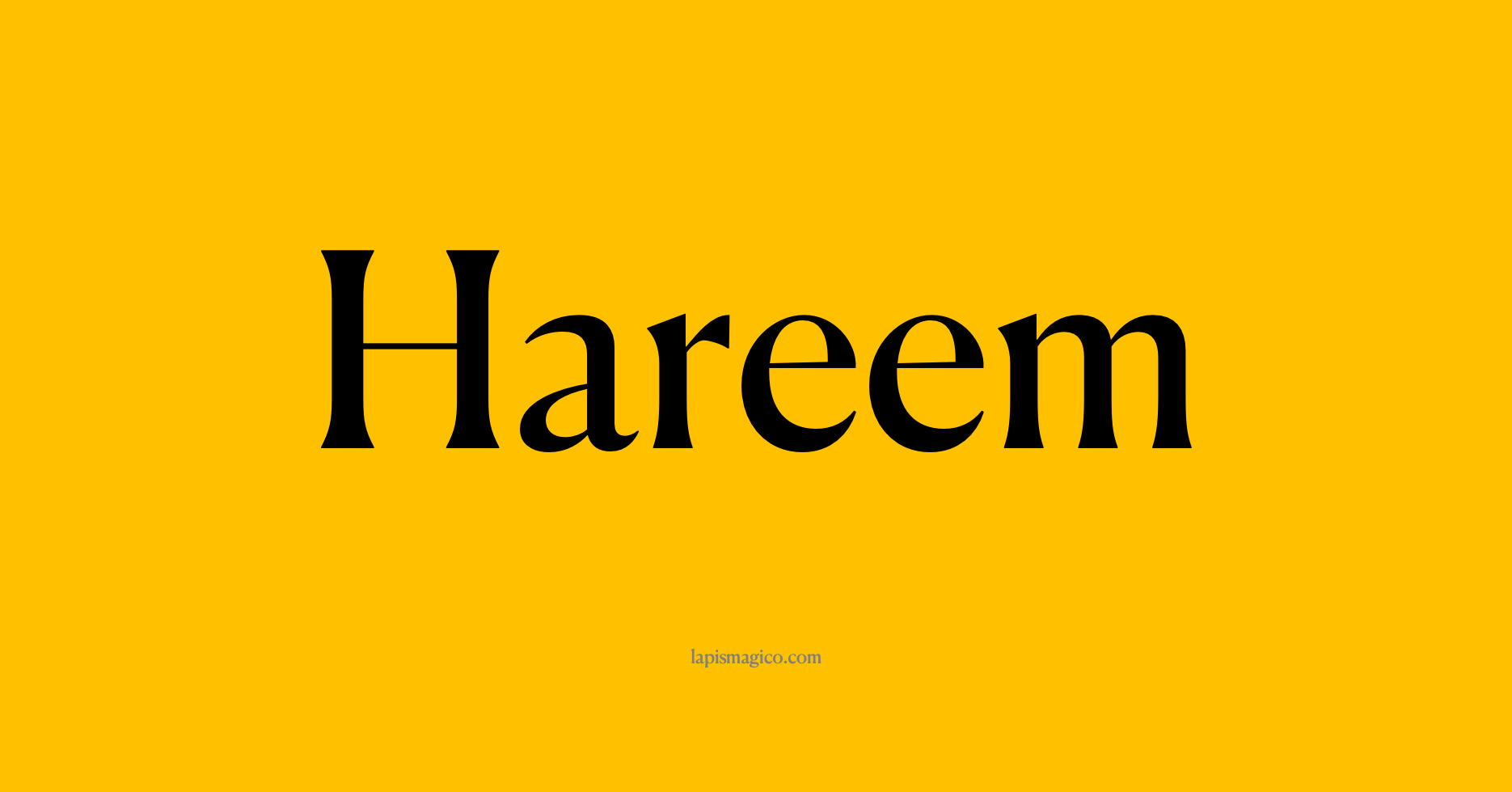 Nome Hareem, ficha divertida com pontilhado para crianças