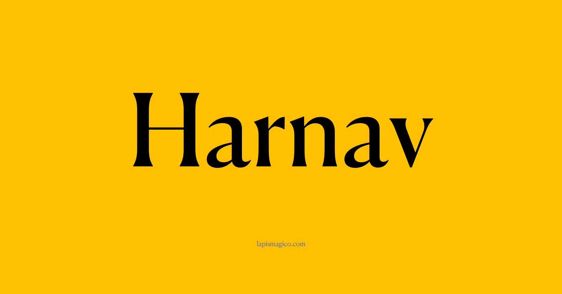 Nome Harnav, ficha divertida com pontilhado para crianças