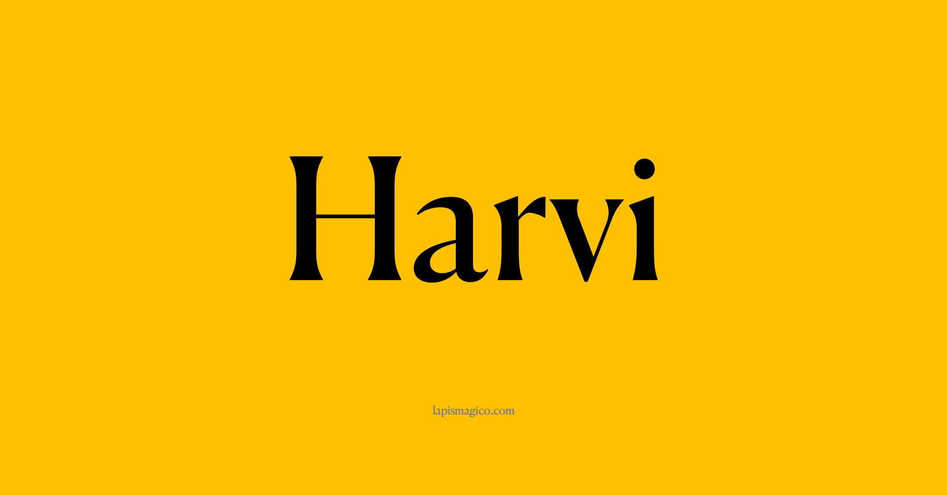 Nome Harvi, ficha divertida com pontilhado para crianças