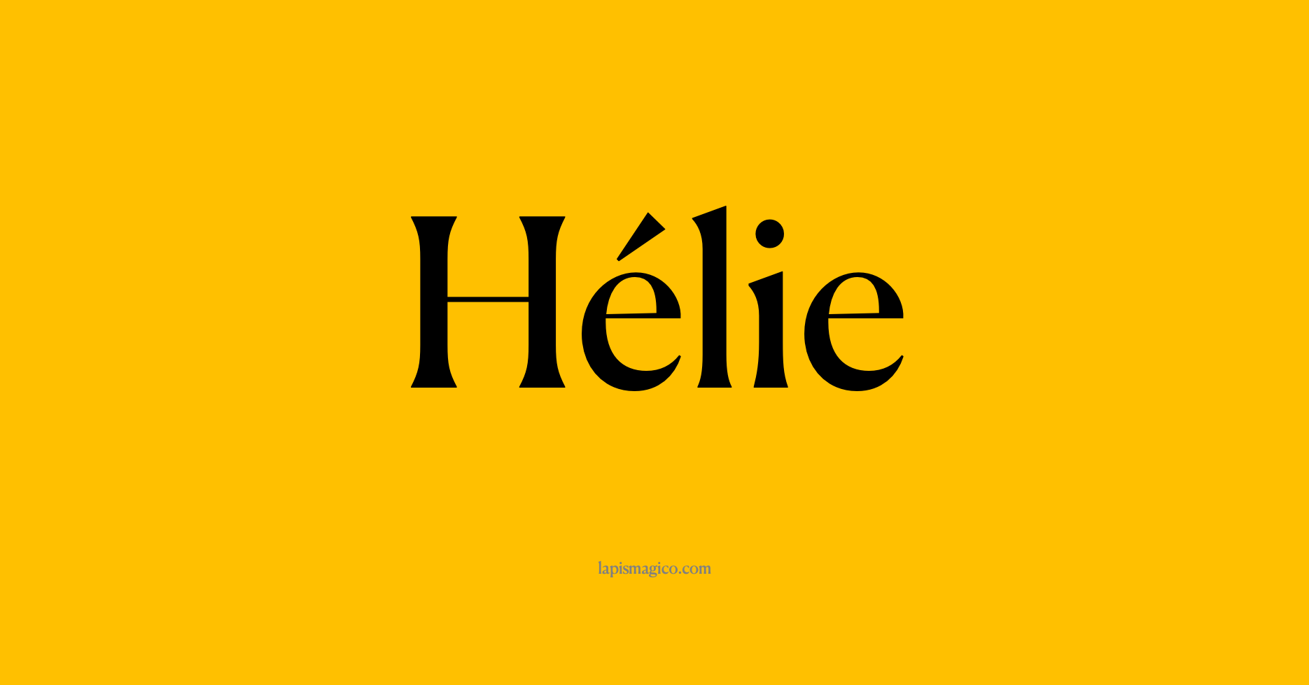 Nome Hélie, ficha divertida com pontilhado para crianças