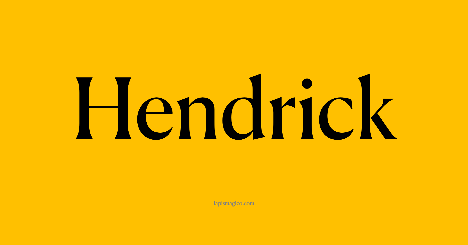 Nome Hendrick, ficha divertida com pontilhado para crianças