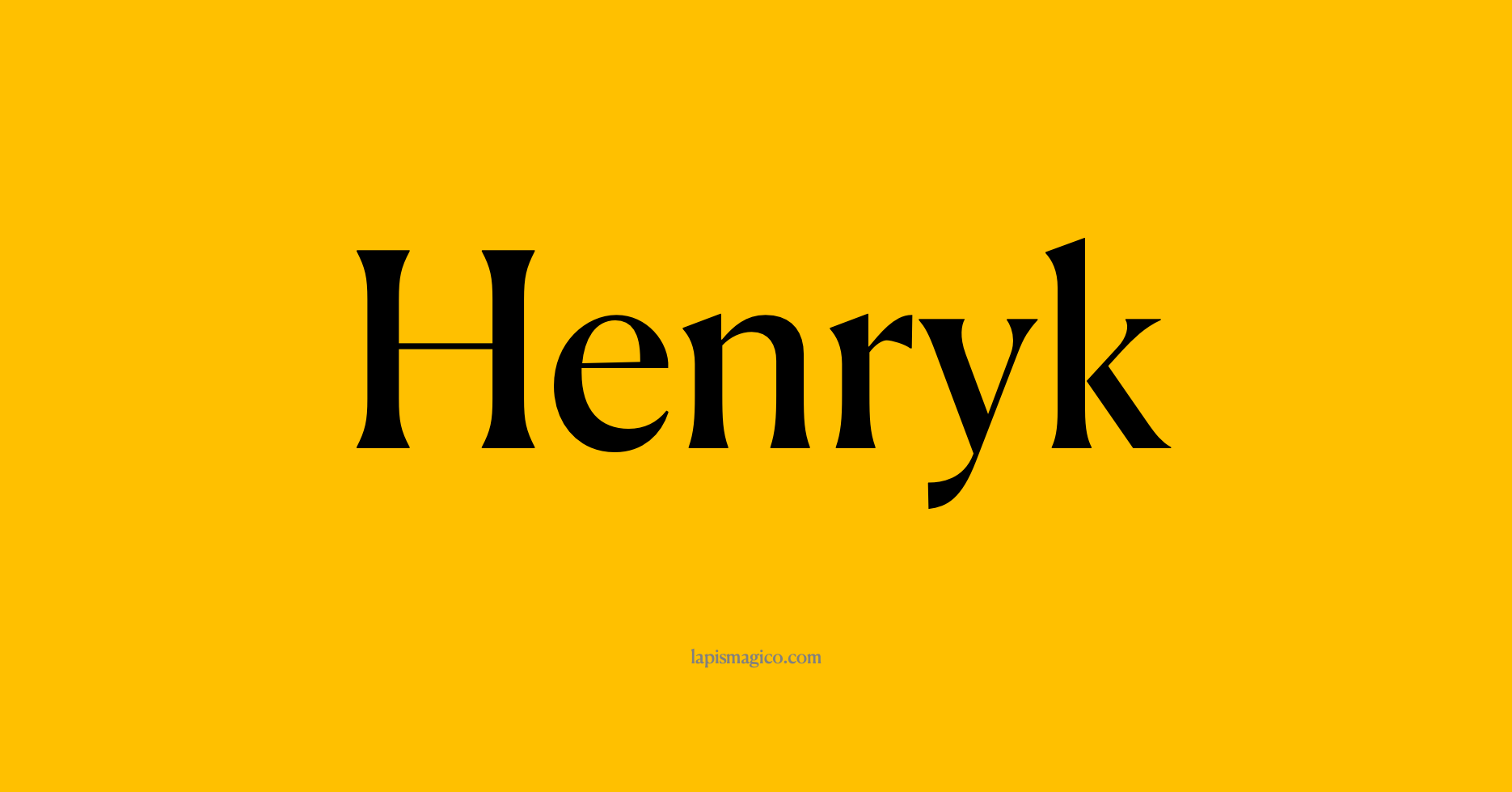 Nome Henryk, ficha divertida com pontilhado para crianças