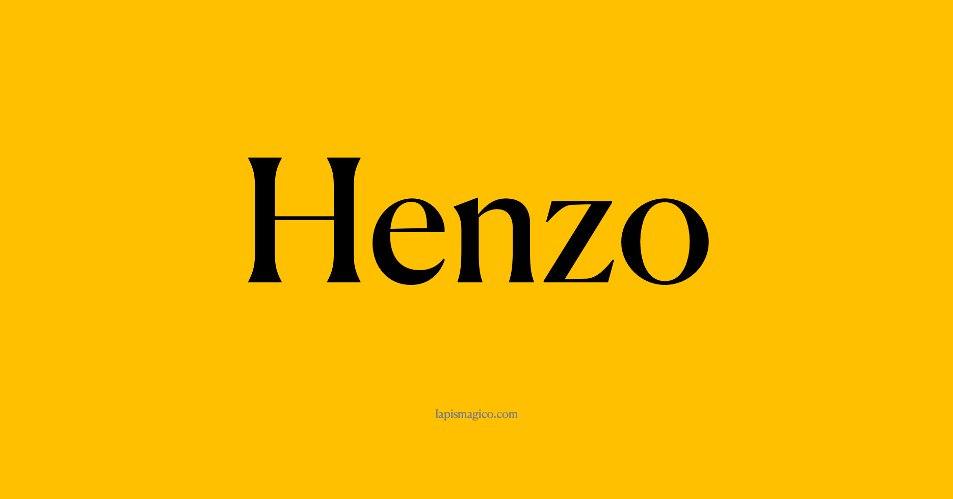 Nome Henzo, ficha divertida com pontilhado para crianças