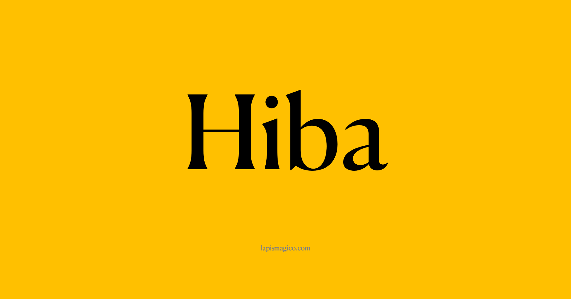 Nome Hiba, ficha divertida com pontilhado para crianças