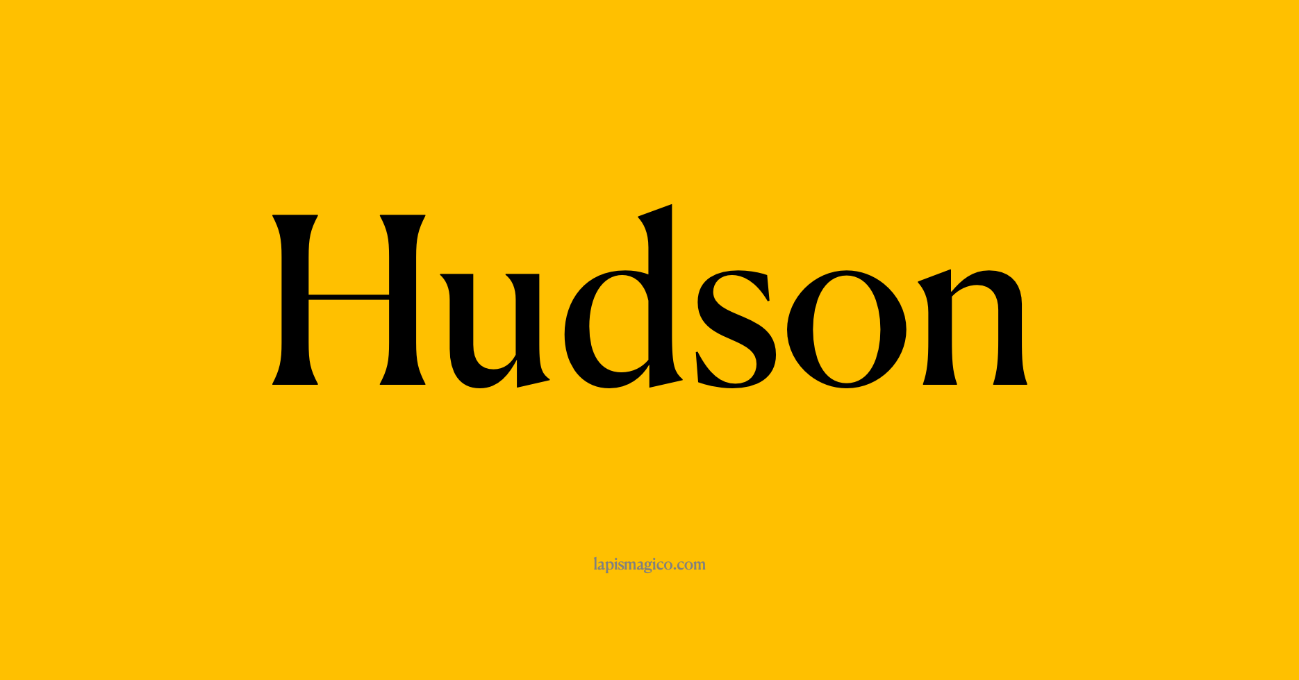 Nome Hudson, ficha divertida com pontilhado para crianças