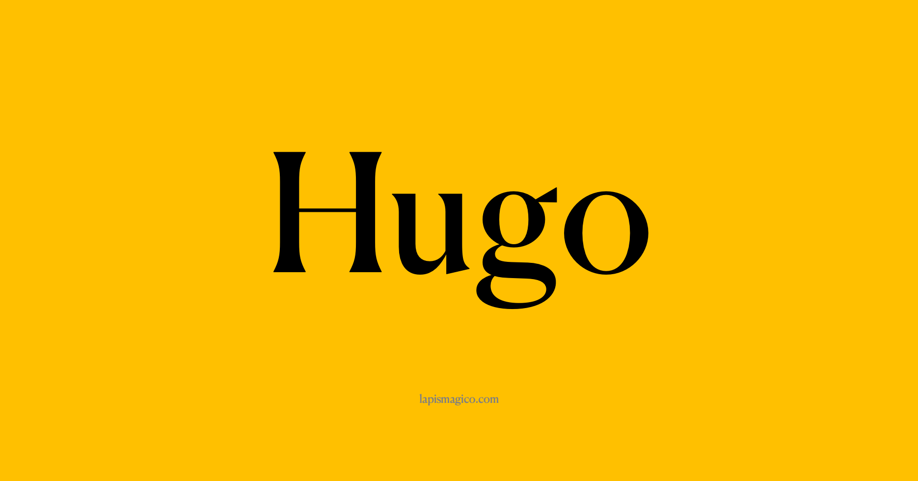 Nome Hugo, ficha divertida com pontilhado para crianças