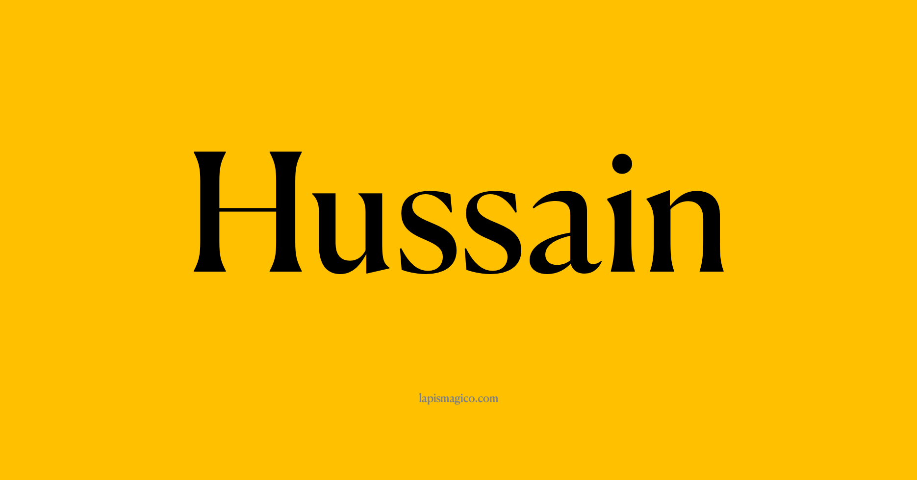 Nome Hussain, ficha divertida com pontilhado para crianças