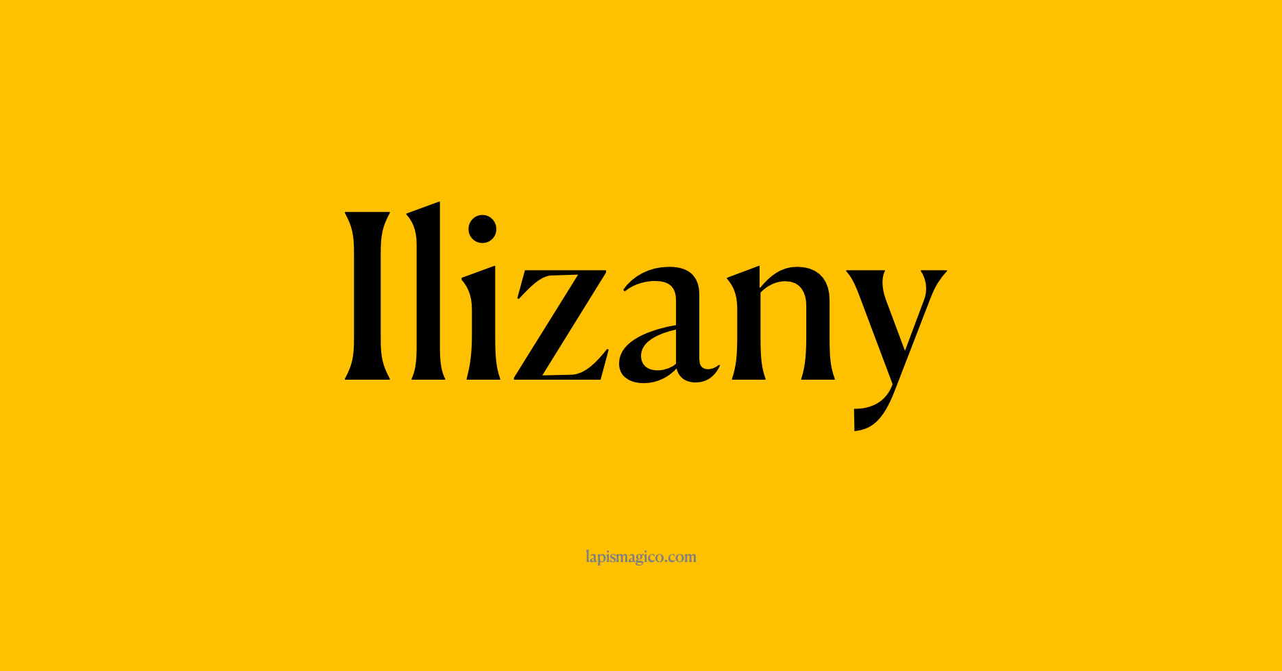 Nome Ilizany, ficha divertida com pontilhado para crianças