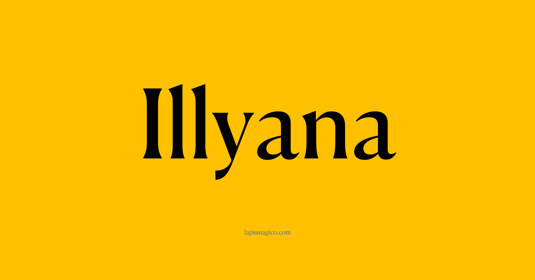 Nome Illyana, ficha divertida com pontilhado para crianças