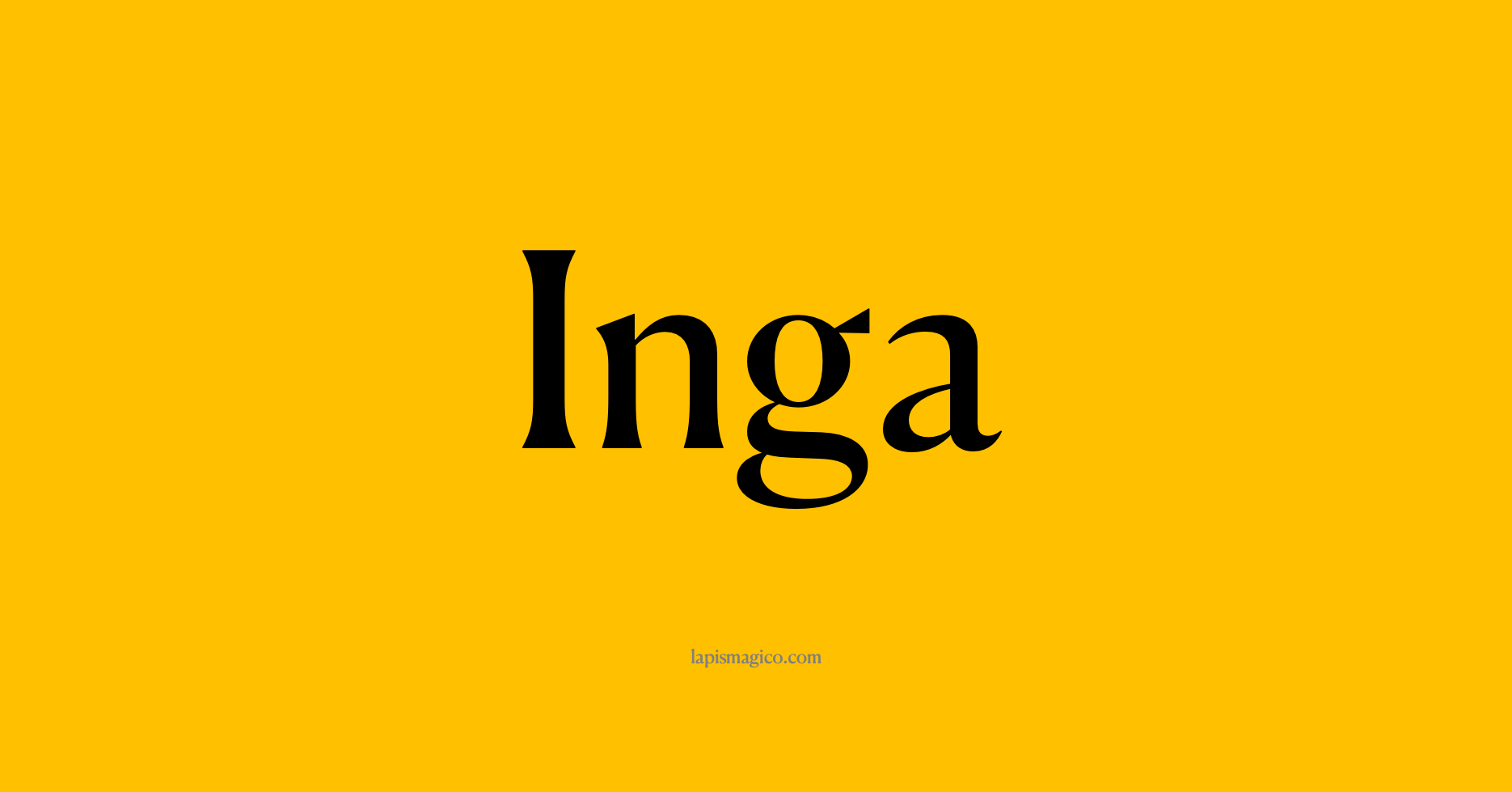 Nome Inga, ficha divertida com pontilhado para crianças