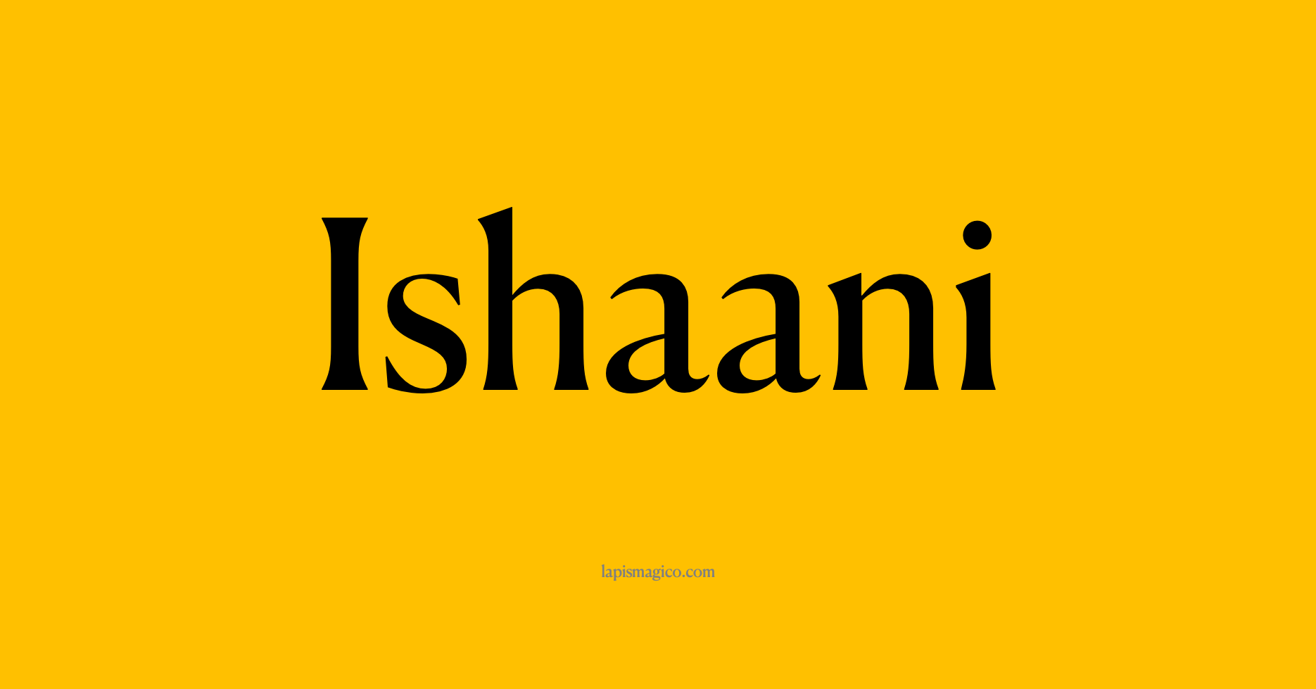 Nome Ishaani, ficha divertida com pontilhado para crianças