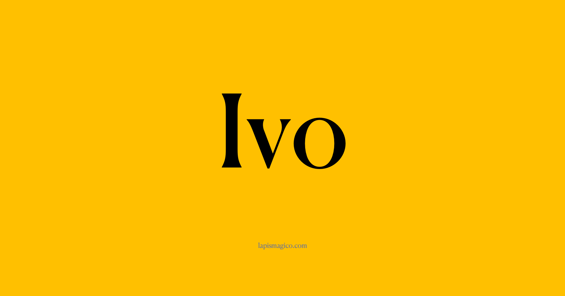 Nome Ivo, ficha divertida com pontilhado para crianças