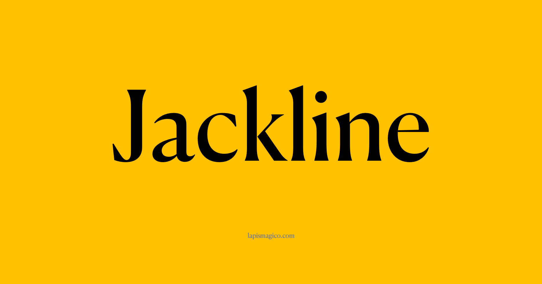 Nome Jackline, ficha divertida com pontilhado para crianças
