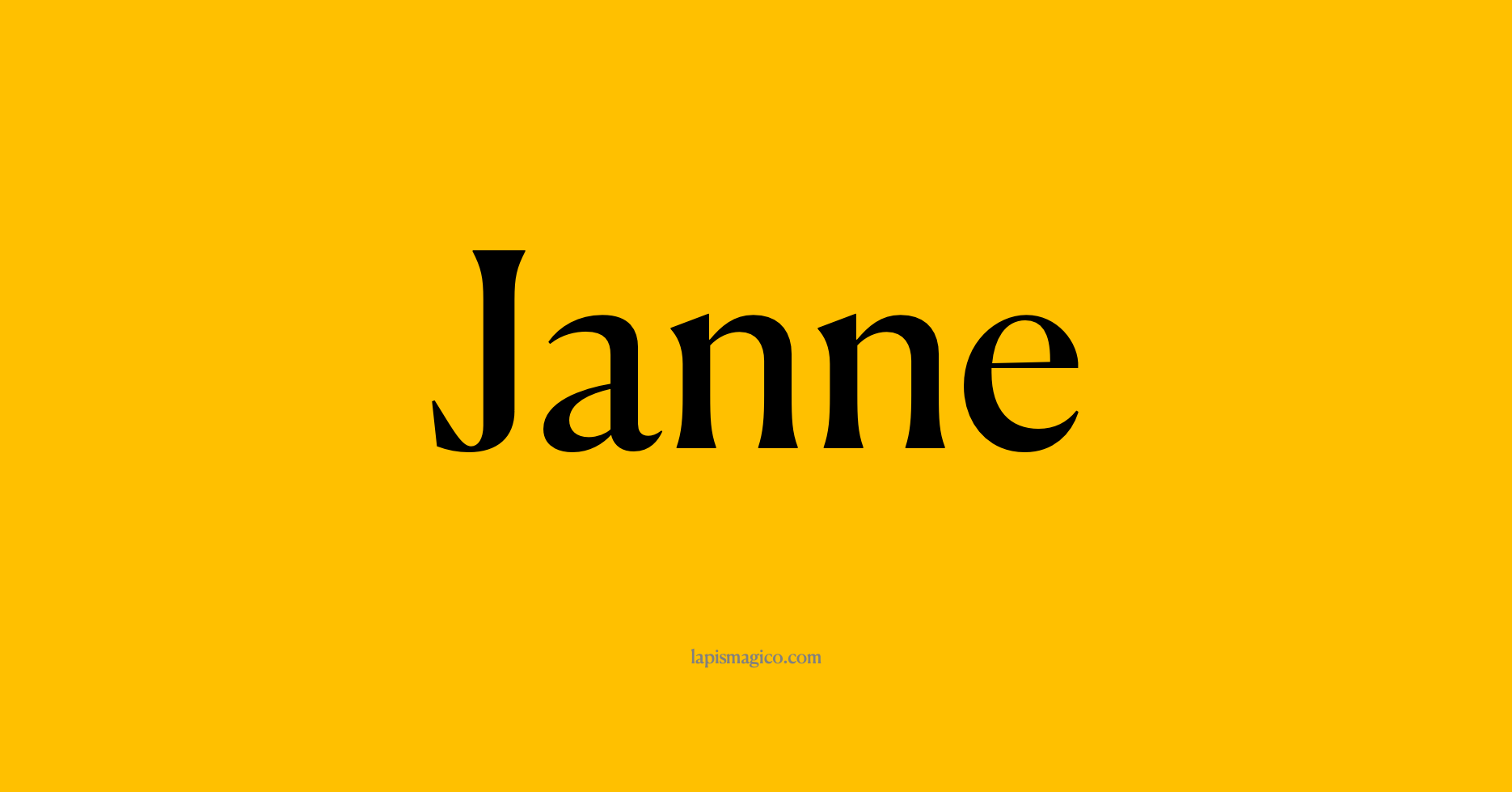 Nome Janne, ficha divertida com pontilhado para crianças