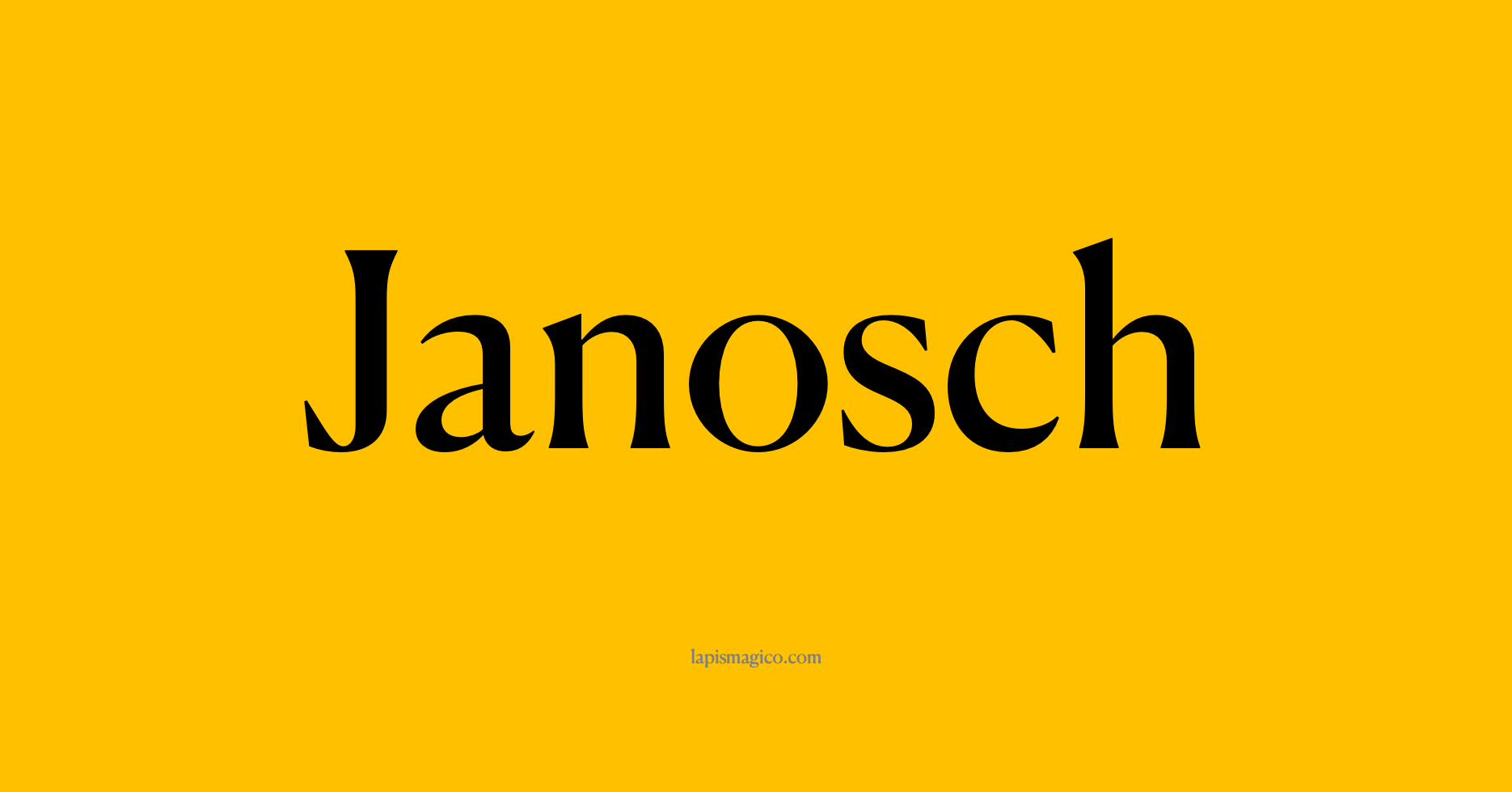 Nome Janosch, ficha divertida com pontilhado para crianças