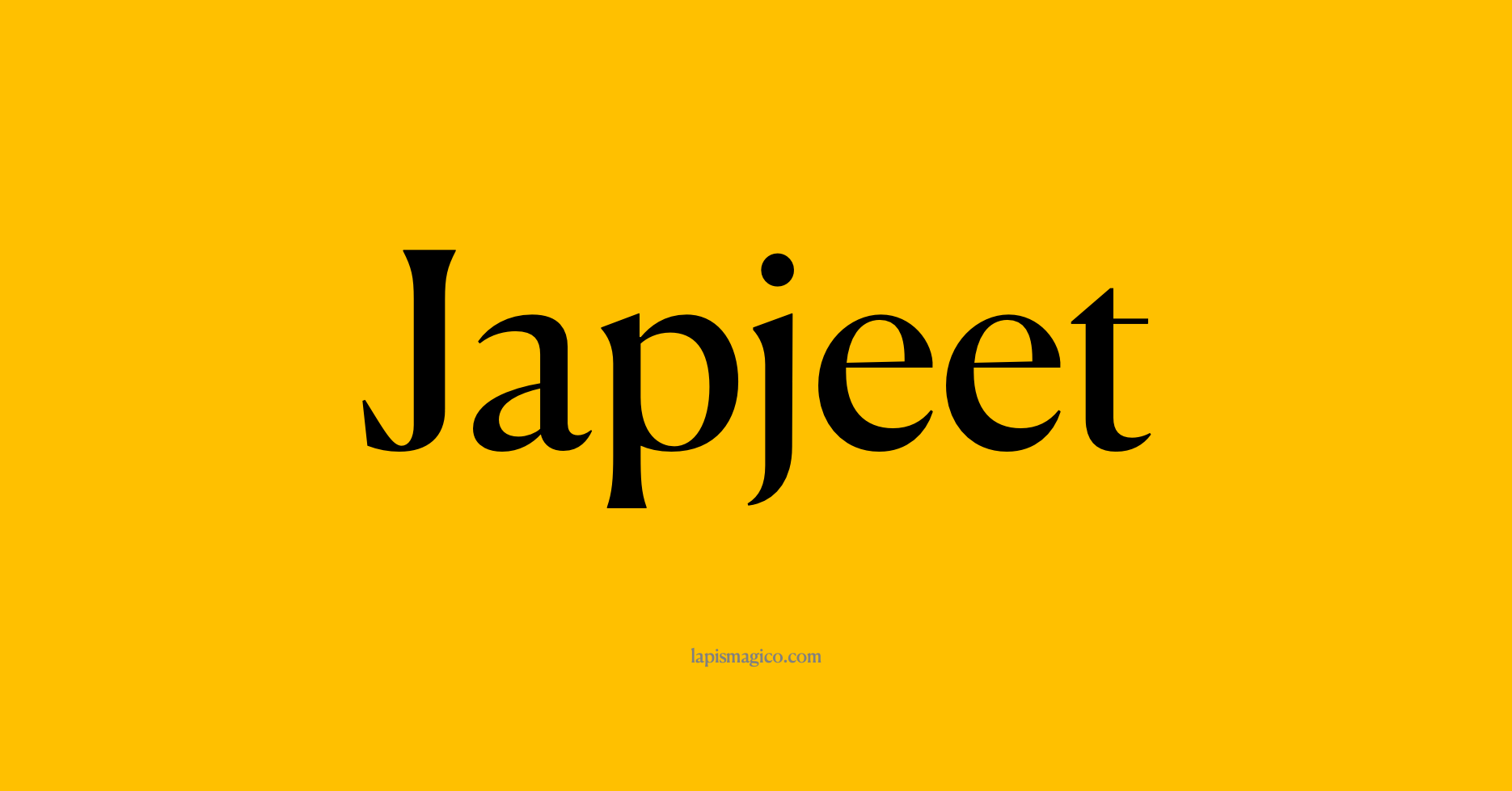 Nome Japjeet, ficha divertida com pontilhado para crianças