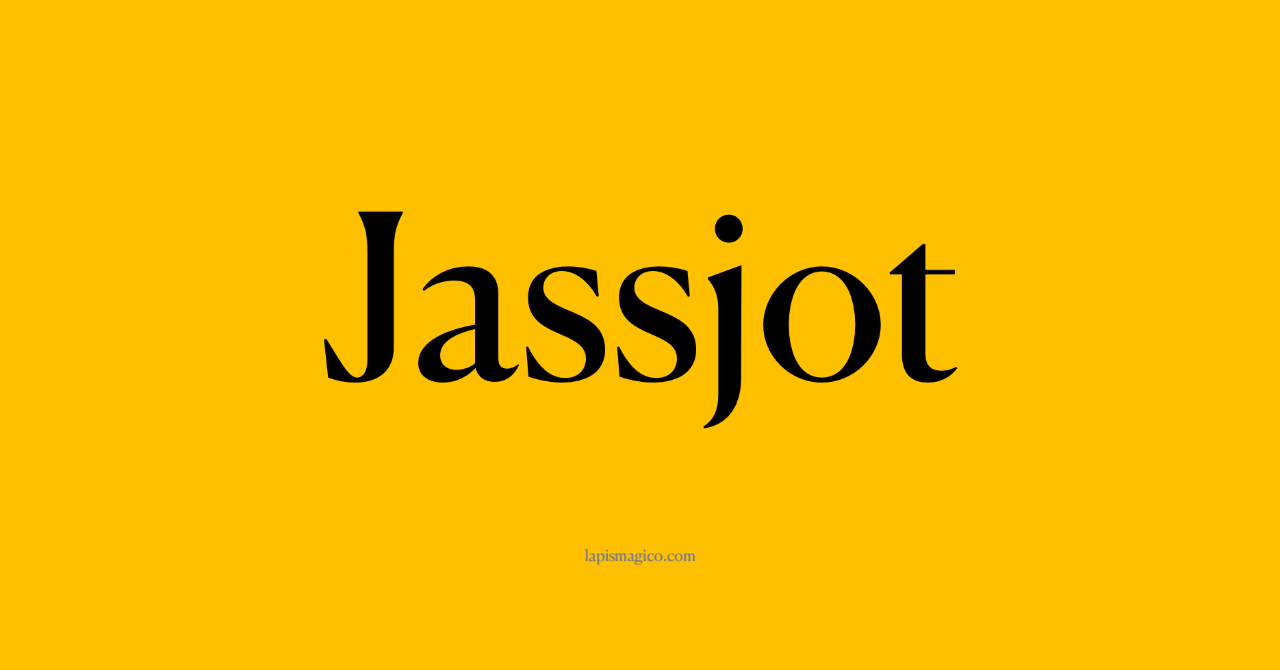 Nome Jassjot, ficha divertida com pontilhado para crianças