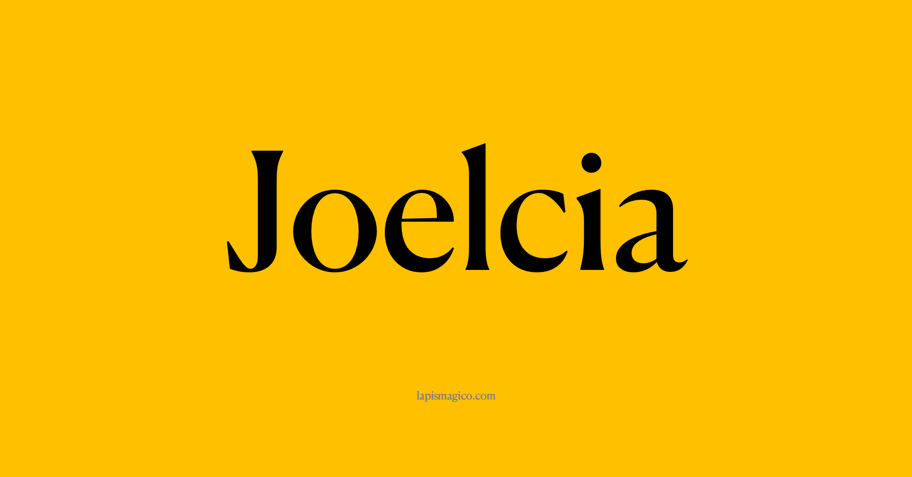 Nome Joelcia, ficha divertida com pontilhado para crianças