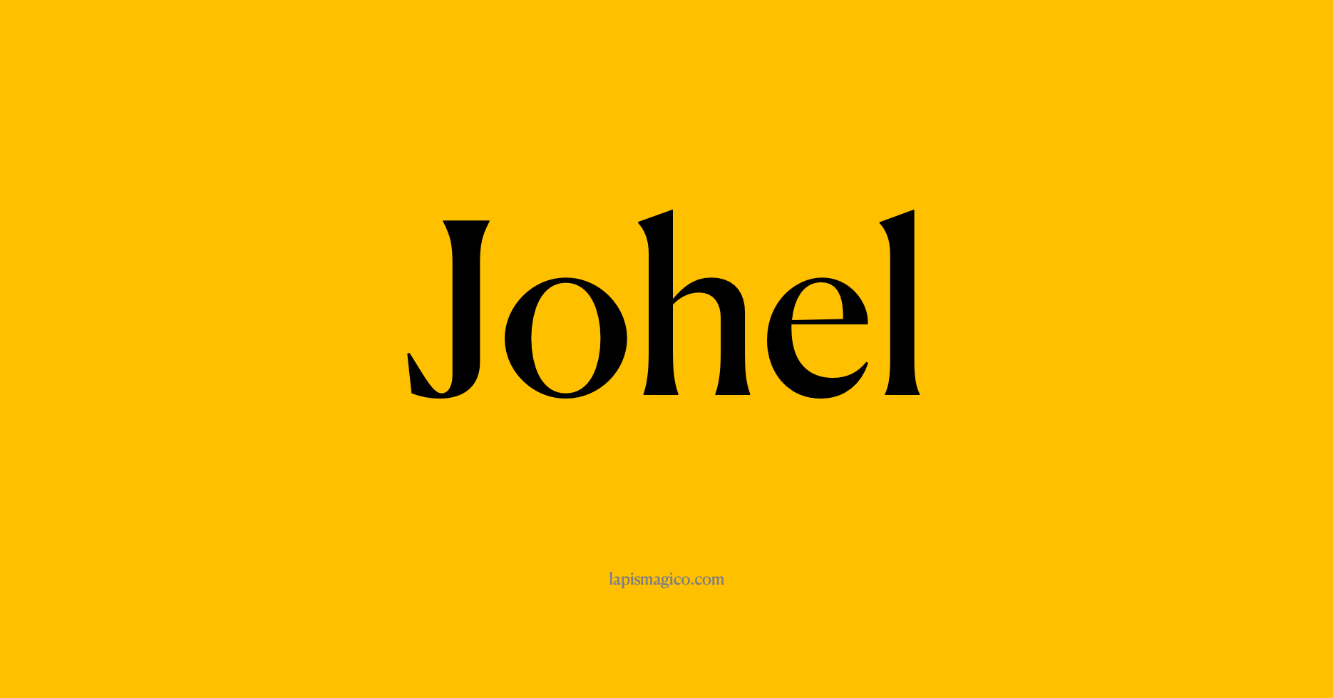 Nome Johel, ficha divertida com pontilhado para crianças