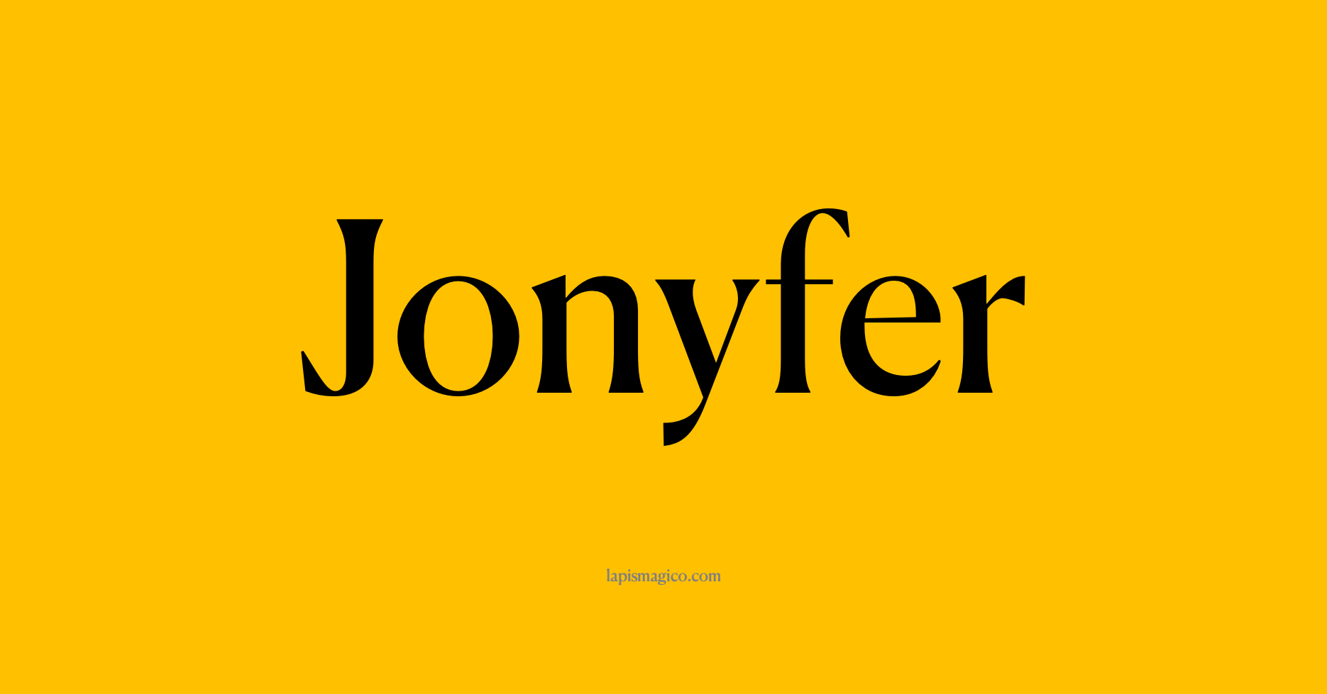 Nome Jonyfer, ficha divertida com pontilhado para crianças