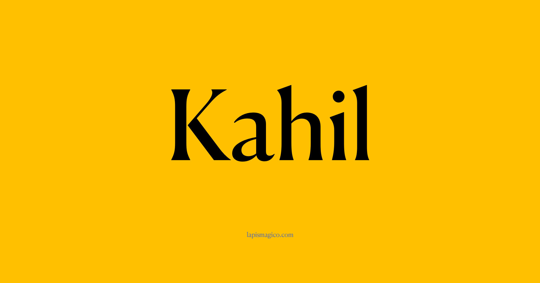 Nome Kahil, ficha divertida com pontilhado para crianças