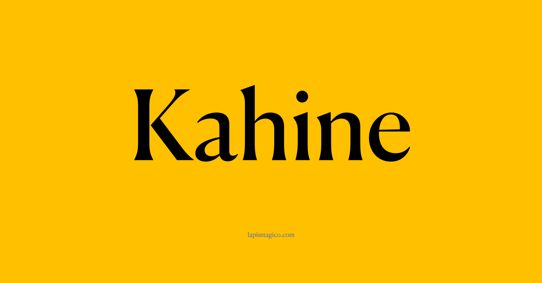 Nome Kahine, ficha divertida com pontilhado para crianças