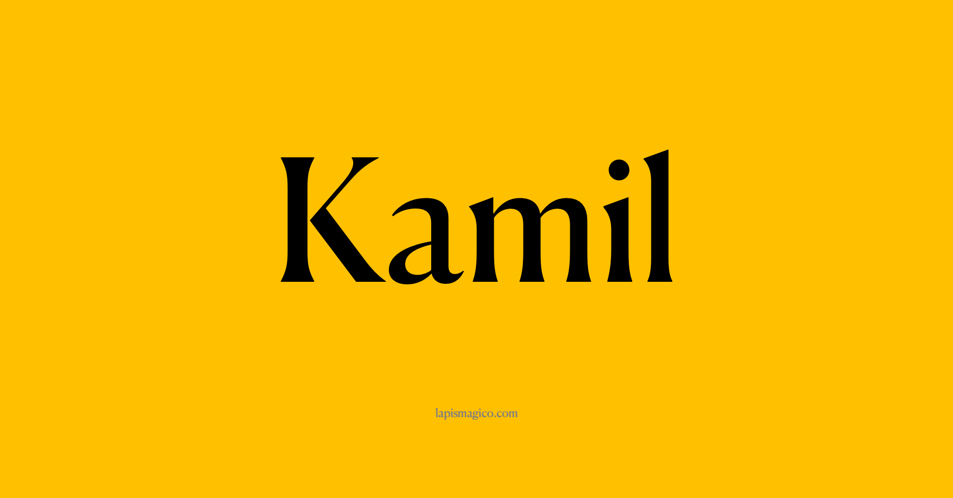 Nome Kamil, ficha divertida com pontilhado para crianças